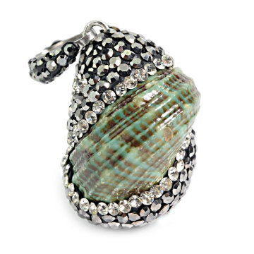 Sea Shell Snail Precious Pendant Jewelry Necklace